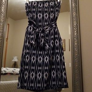 Athleta Ikat Strapless Anywhere Dress Beach Swim
